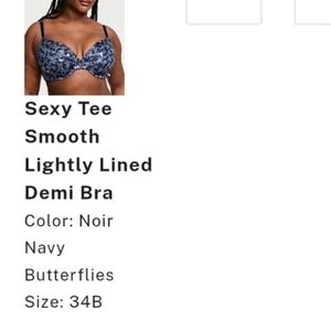 NWT Victoria's Secret Lightly Lined Demi Bra 34B